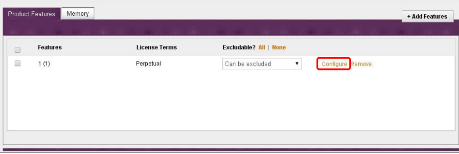 单击”Configure”，配置 Feature 的”License Type”为 Perpetual：
